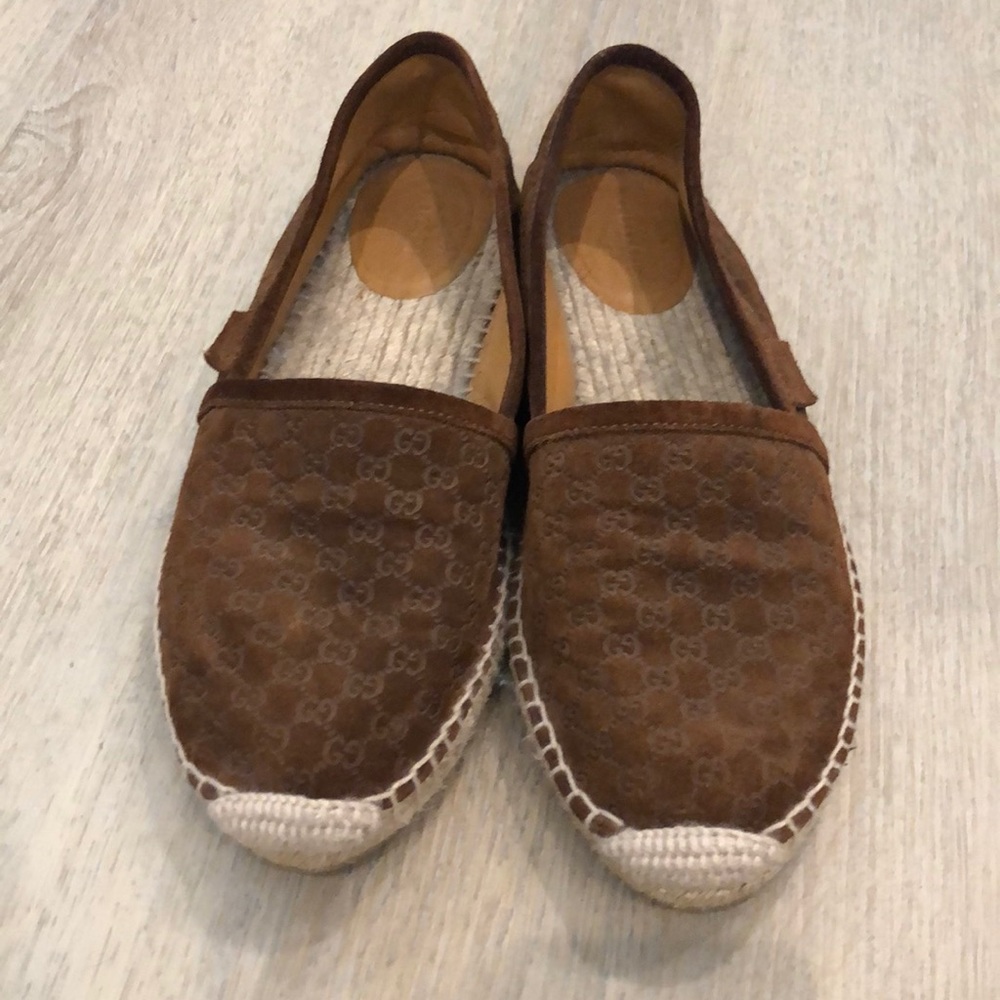 Gucci Brown Espadrilles with Woven Design - Picture 2 of 5